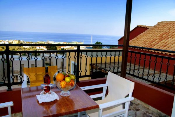 Superior One Bedroom Quintuple Apartment with Sea View balcony view